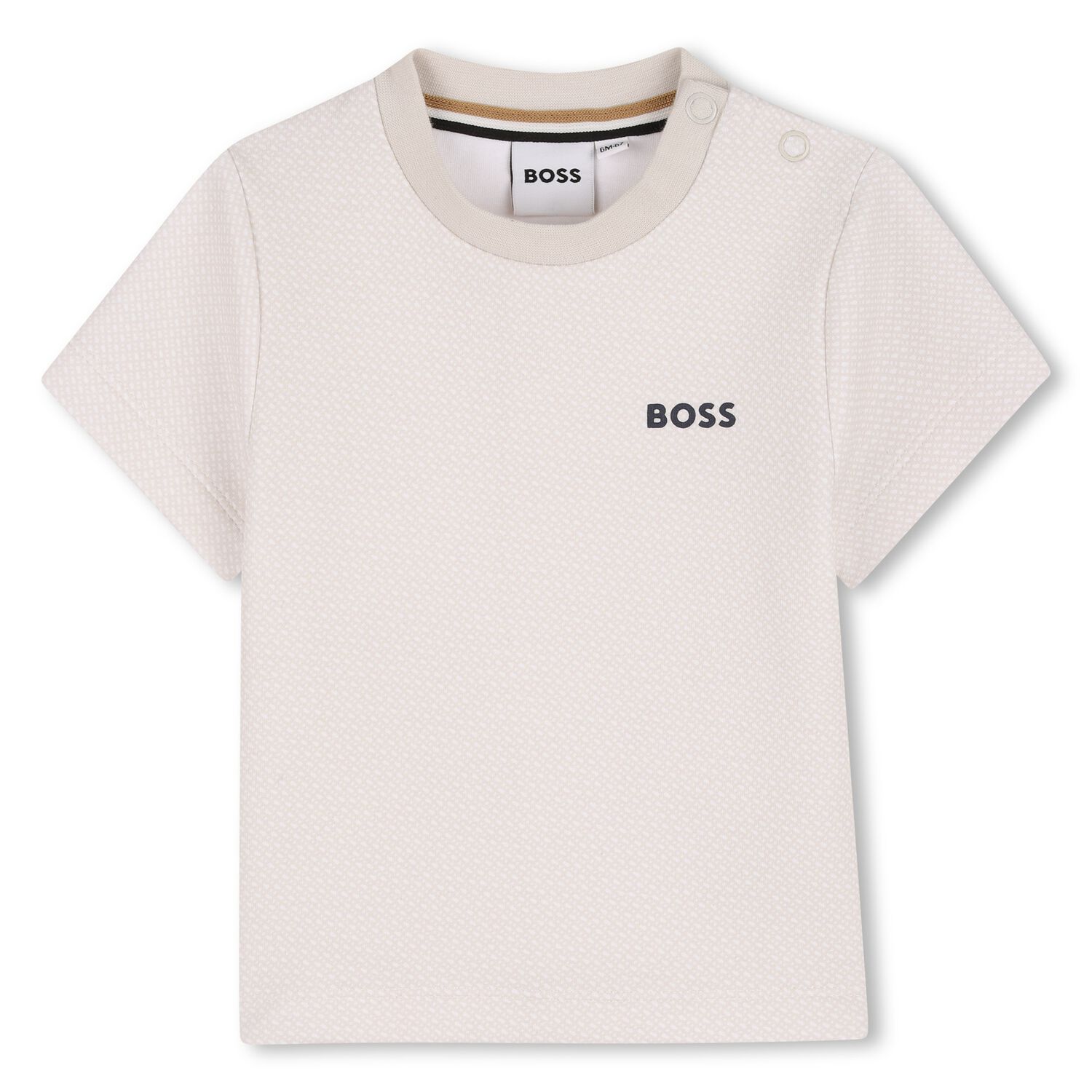 Younger Boys Beige Logo T-Shirt, 1, hi-res