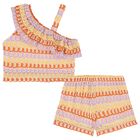 Girls Multi-Coloured Knitted Shorts Set, 1, hi-res