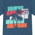 طقم شورت أزرق وبرتقالي للأولاد, 1, hi-res