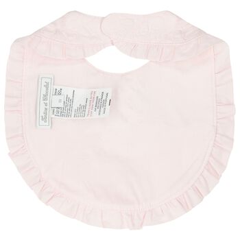 Girls Pink & Gold Baby Bib