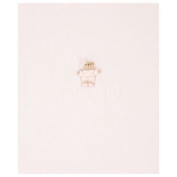Baby Girls Pink Teddy Bear Blanket