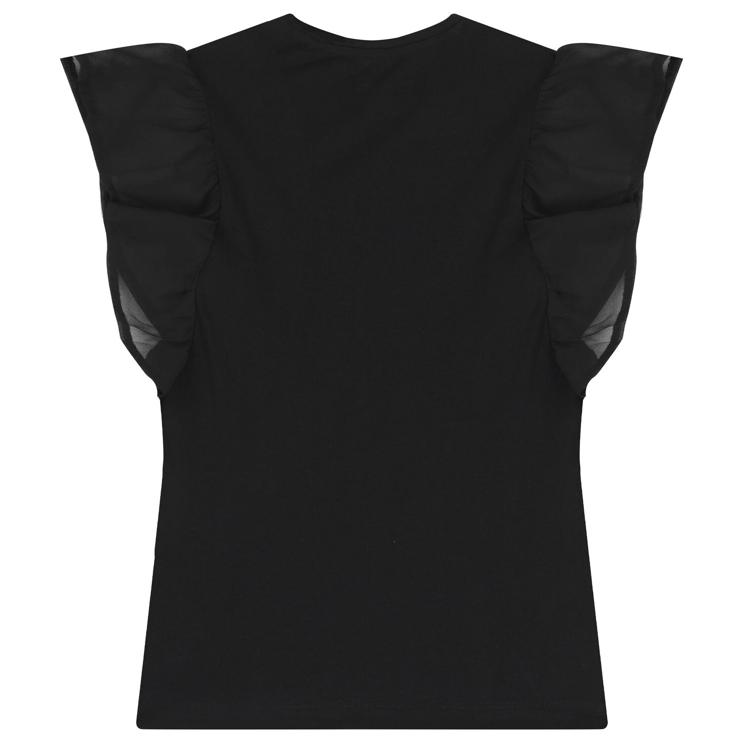 Girls Black Logo T-Shirt, 3, hi-res