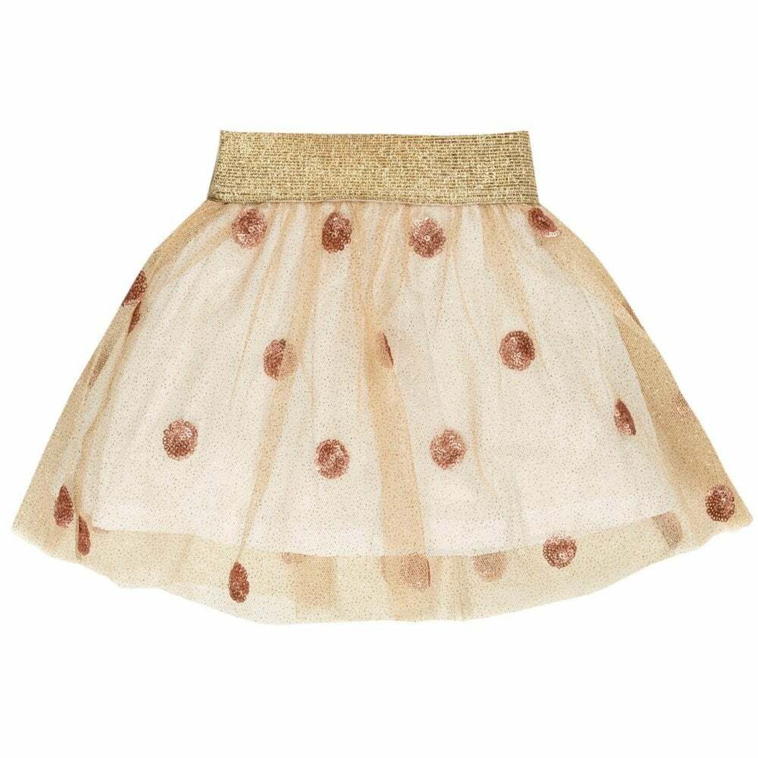 تنورة باللون الذهبى للبنات, 1, hi-res image number null