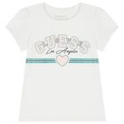 Girls White Logo T-Shirt, 1, hi-res