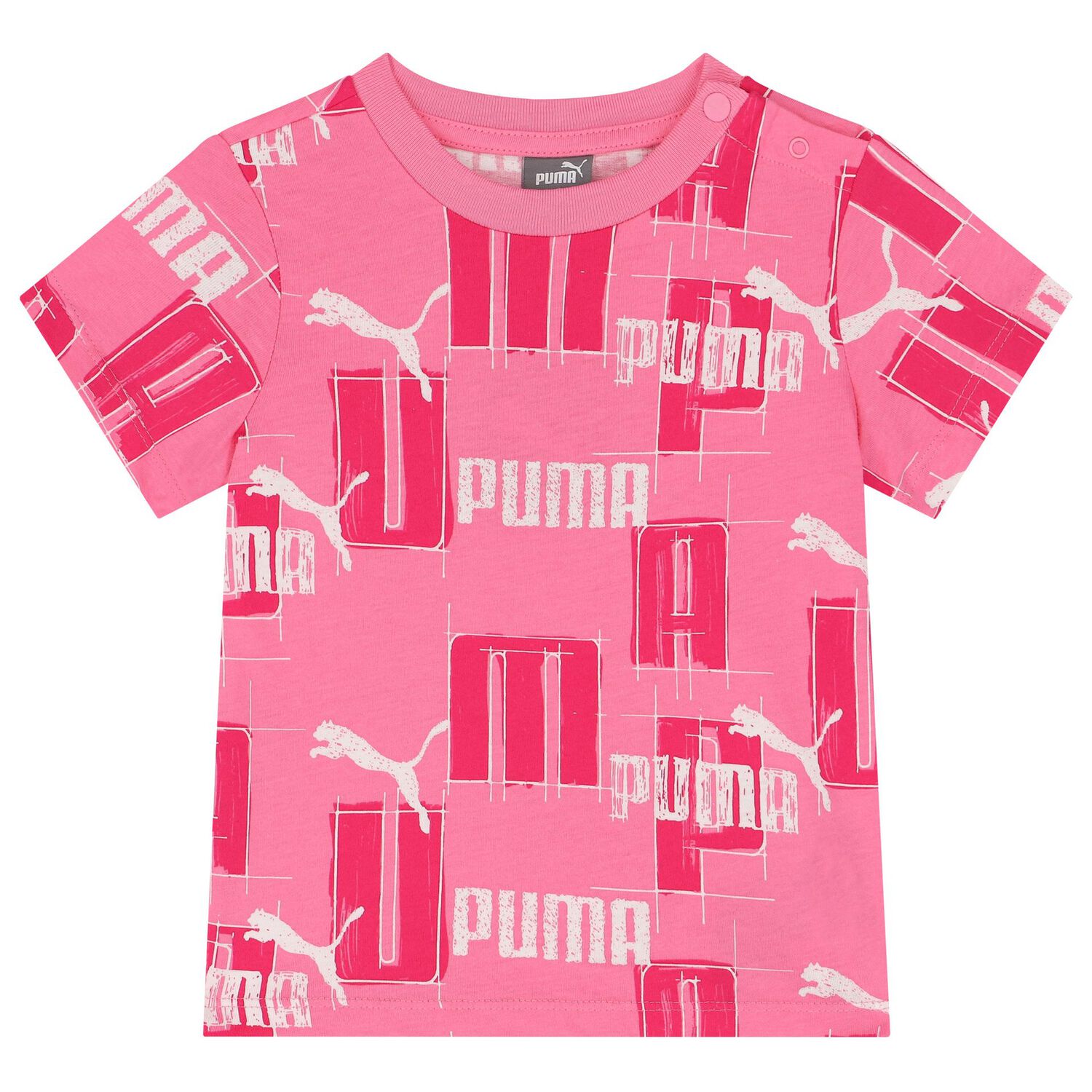 Younger Girls Pink Logo Shorts Set, 1, hi-res