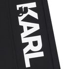 Boys Black Logo Shorts, 1, hi-res