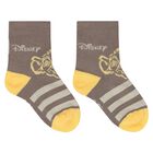 Beige, Grey & Green Logo Socks ( 3- Pack ), 1, hi-res