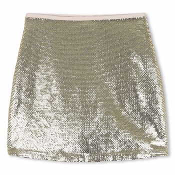 Girls Gold Sequins Skirt