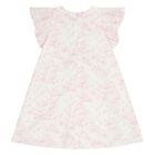 Baby Girls White & Pink Toile de Jouy Dress Set, 1, hi-res