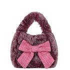 Girls Purple Faux Fur Handbag, 4, hi-res