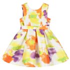 Girls Multi-Coloured Satin Dress, 1, hi-res
