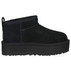 Girls Black Classic Ultra Mini Platform Suede Boots, 1, hi-res