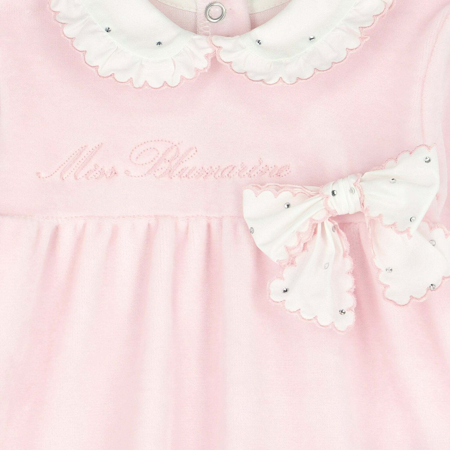 Baby Girls Pink Embellished Babygrow , 1, hi-res