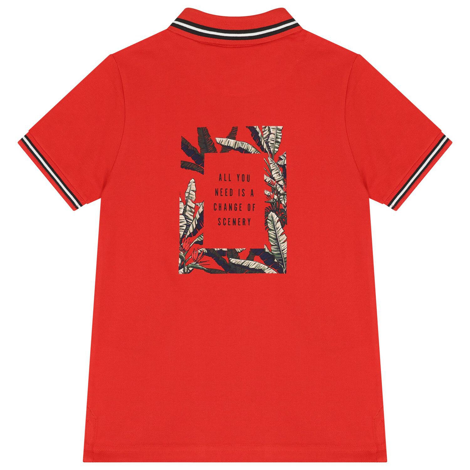 الأولاد قميص بولو أحمر, 1, hi-res image number null