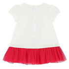 Girls Pink & White Floral Dress, 1, hi-res