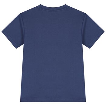 Boys Navy Blue Logo T-Shirt