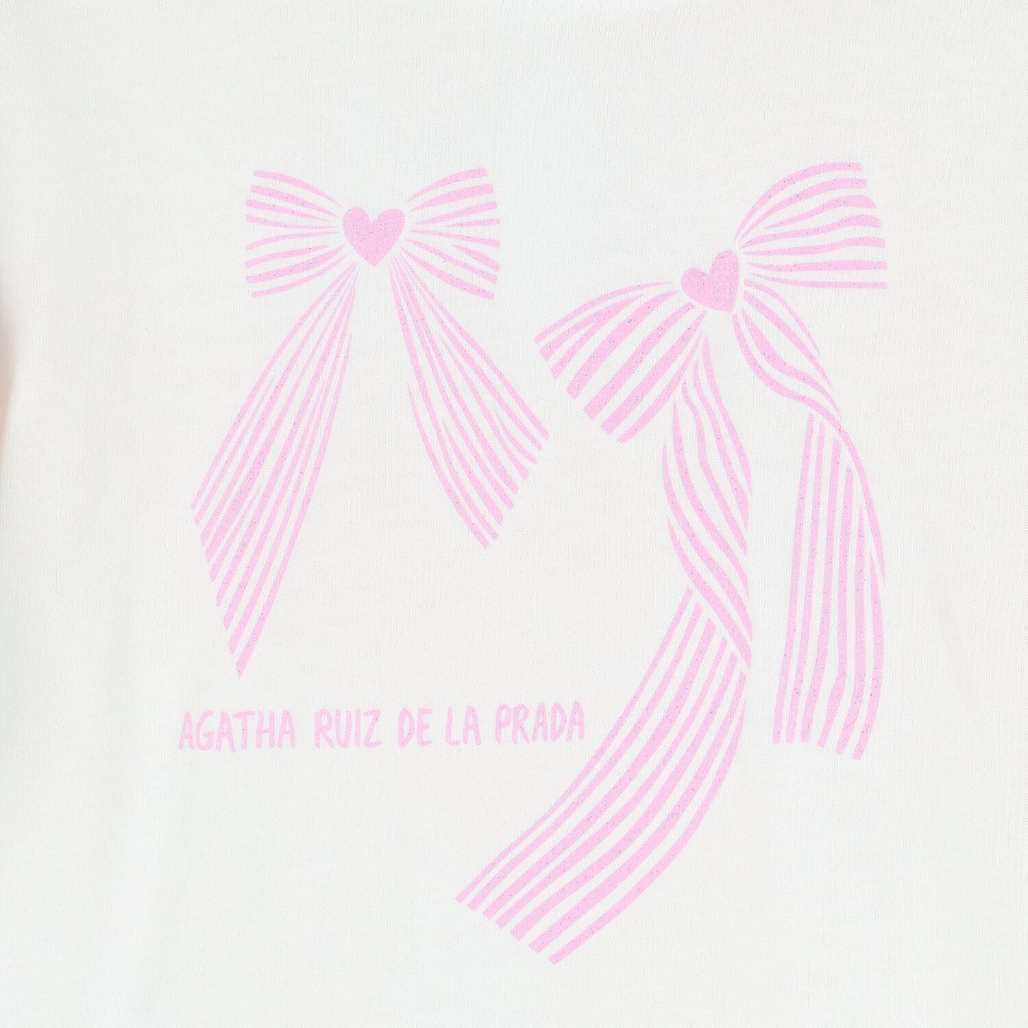 Girls White Bow Skirt Set, 1, hi-res