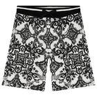 Boys Black & White Majolica Shorts, 1, hi-res