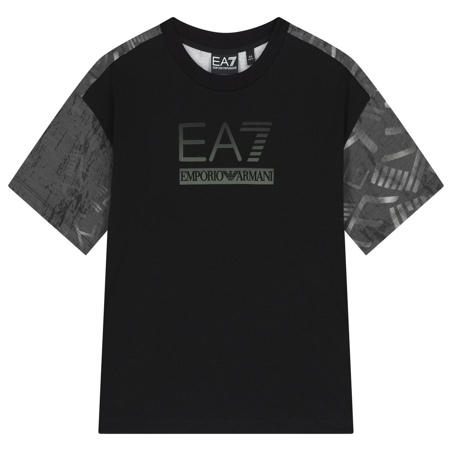 تي شيرت بالشعار باللون الأسود و الرمادي للأولاد, 3, hi-res