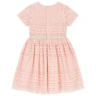 Girls Pink Broderie Anglaise Dress, 1, hi-res