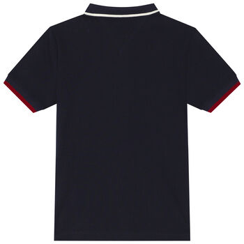 Boys Navy Blue Logo Polo Shirt