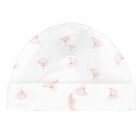 قبعة اطفال بالشعار باللون الابيض والزهرى للبنات, 1, hi-res