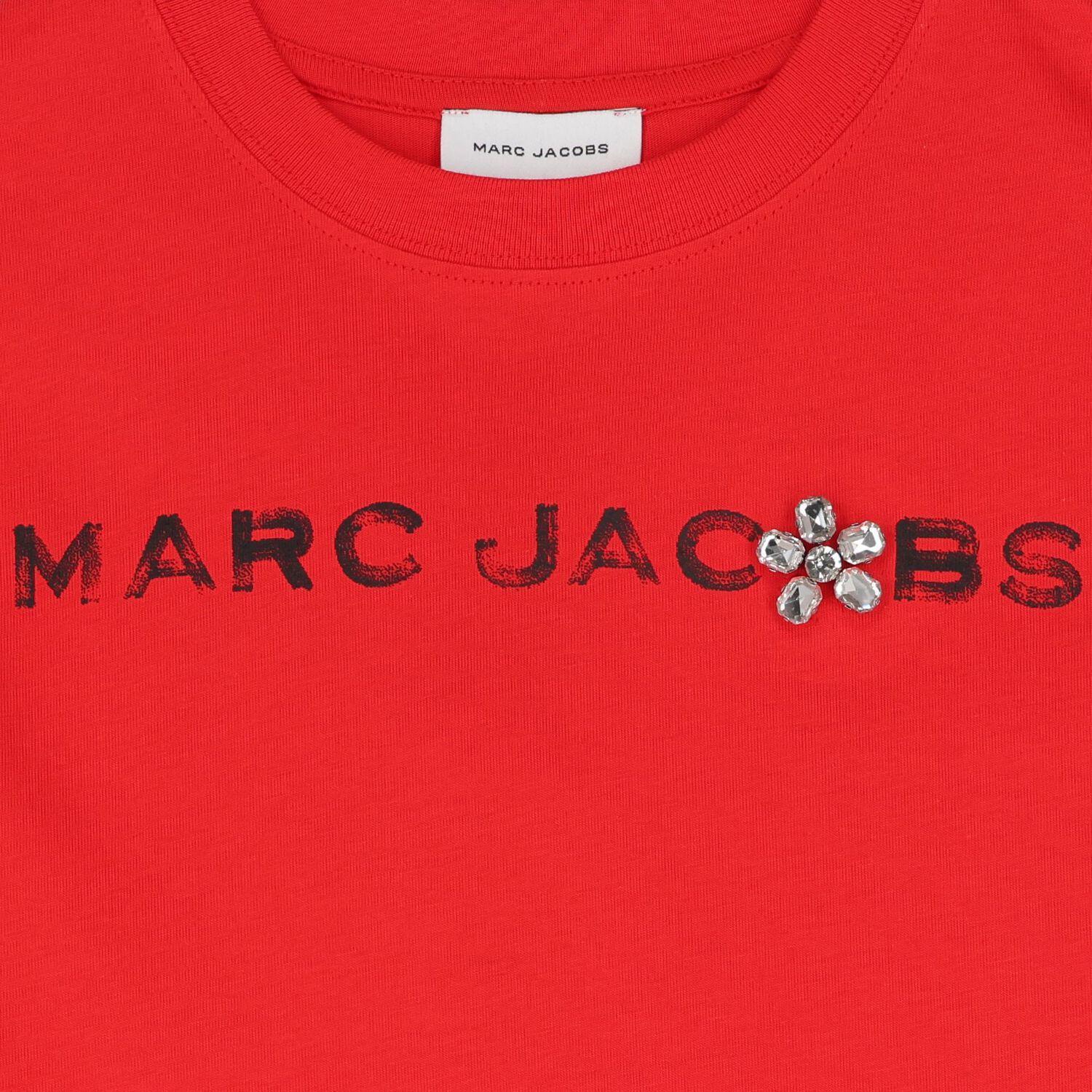 Girls Red Logo Long Sleeve Top, 2, hi-res