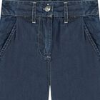 Girls Blue Logo Trousers, 1, hi-res