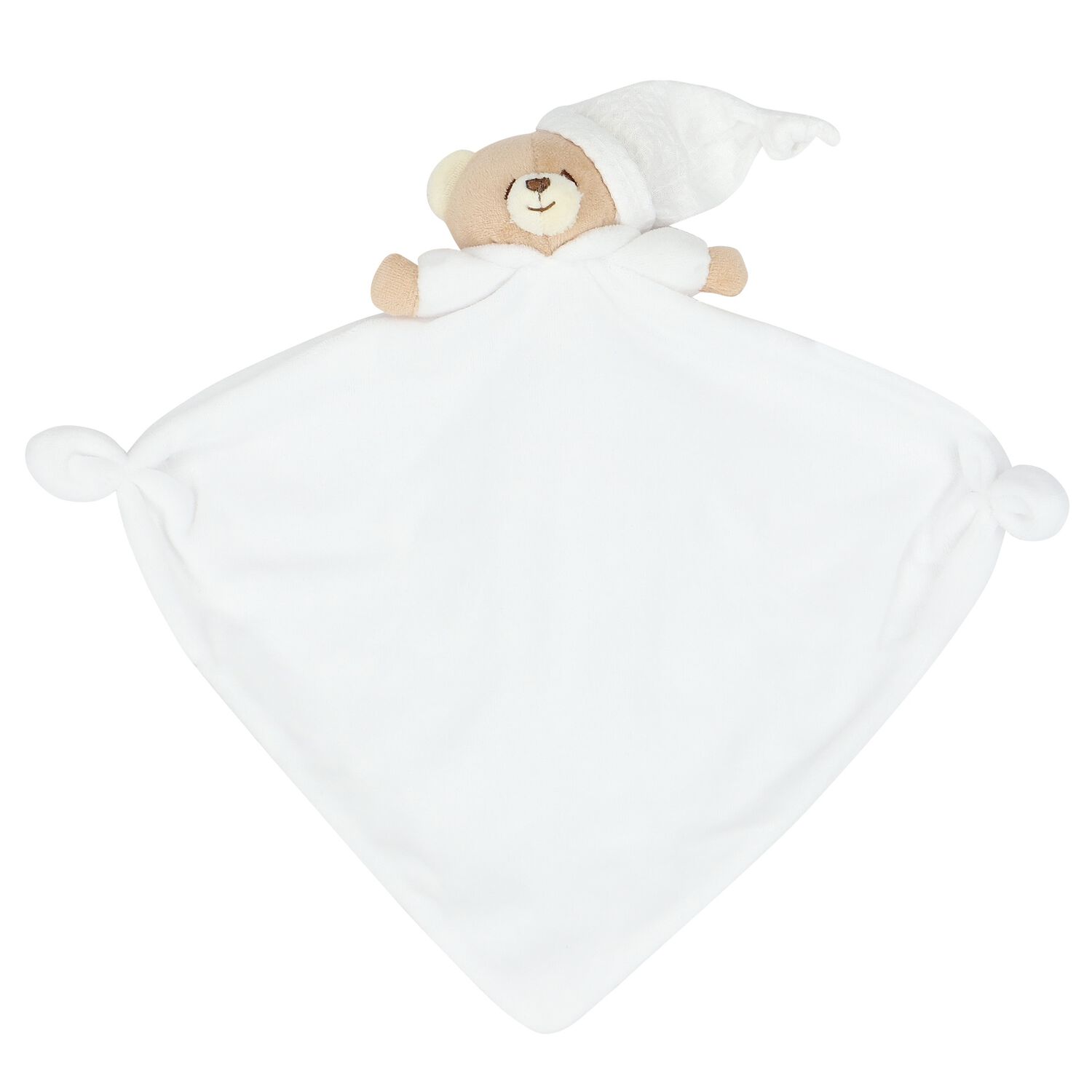 White Teddy Bear Baby Doudou Comforter, 1, hi-res image number null