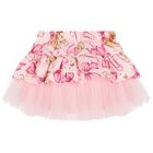 Girls Pink Bow Skirt, 1, hi-res