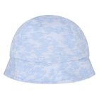 طقم شورت بالشعار باللون العاجي والأزرق للأولاد  , 1, hi-res