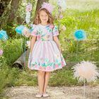 فستان بالوهزر ساتان باللون الزهرى , 1, hi-res