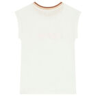 توب لاف باللون الابيض للبنات, 1, hi-res