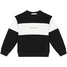 بدلة رياضية بالشعار باللون الأسود للأولاد, 1, hi-res