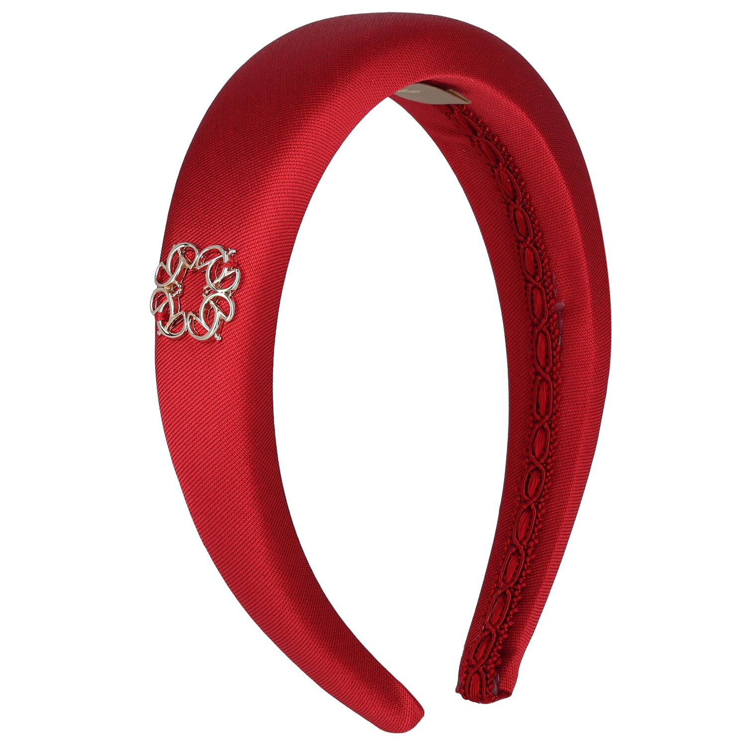 Girls Red Padded Headband, 3, hi-res