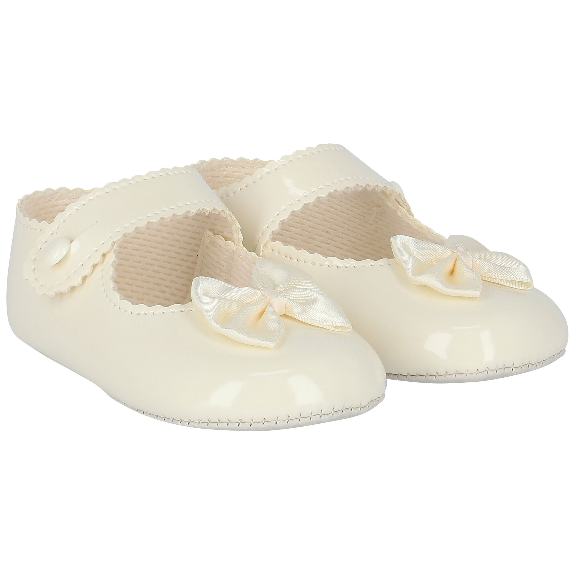 Early Days Baby Girls Ivory Leather Pre Walker Shoes Junior Couture QA