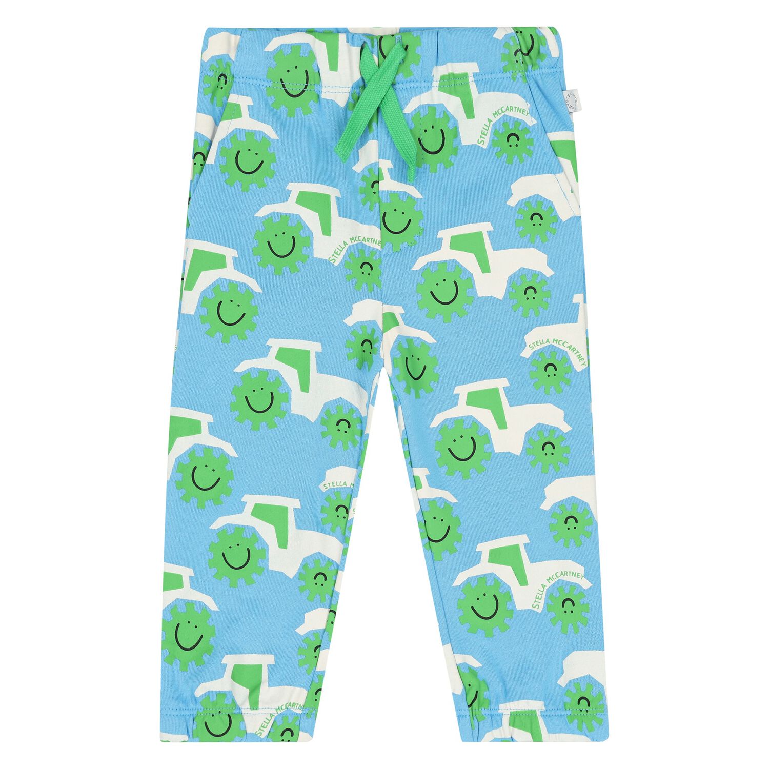 Younger Boys Blue Tractor Logo Joggers, 1, hi-res
