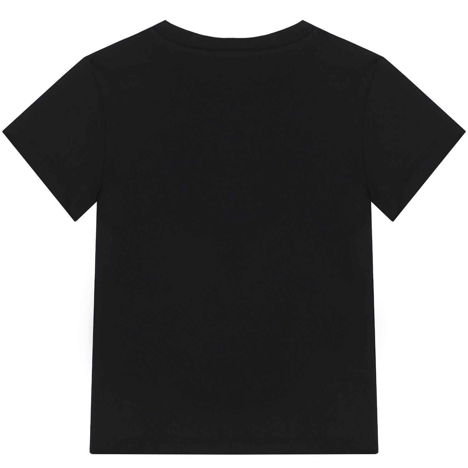 Girls Black Embellished Logo T-Shirt, 2, hi-res