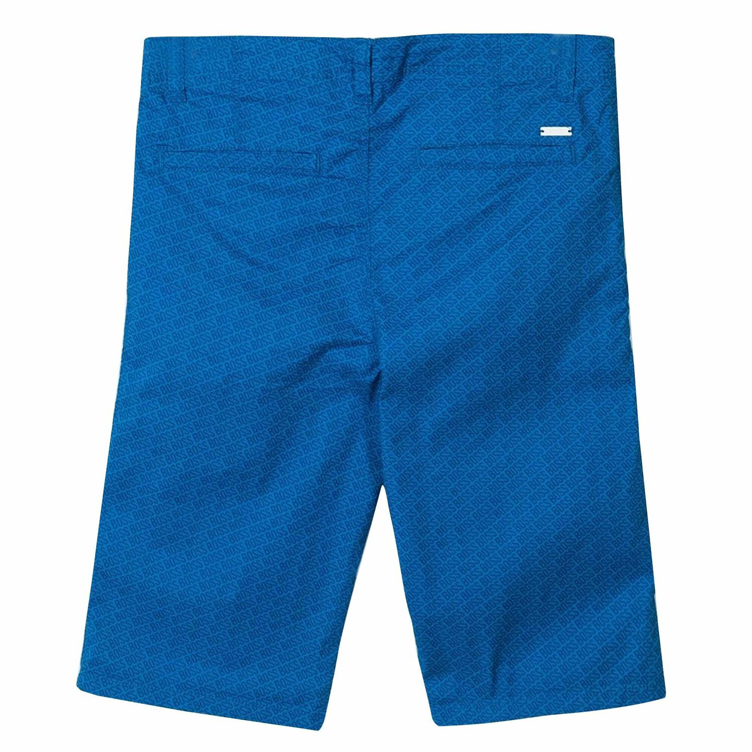 Boys Blue Cotton Logo Shorts, 1, hi-res image number null
