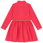 فستان بنات بالشعار باللون الوردي, 1, hi-res