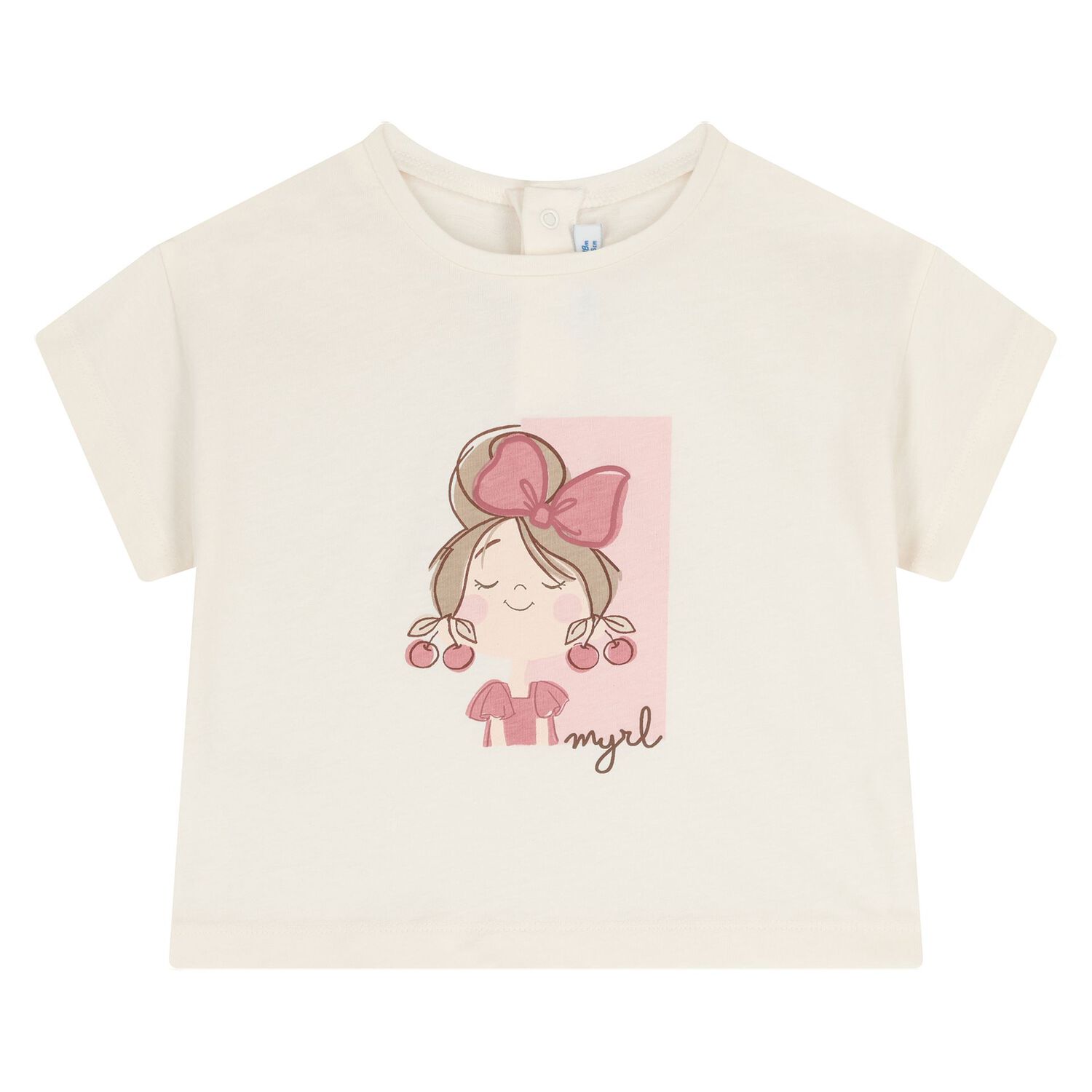 Younger Girls Ivory & Pink Tracksuit Set ( 3 Piece ), 2, hi-res