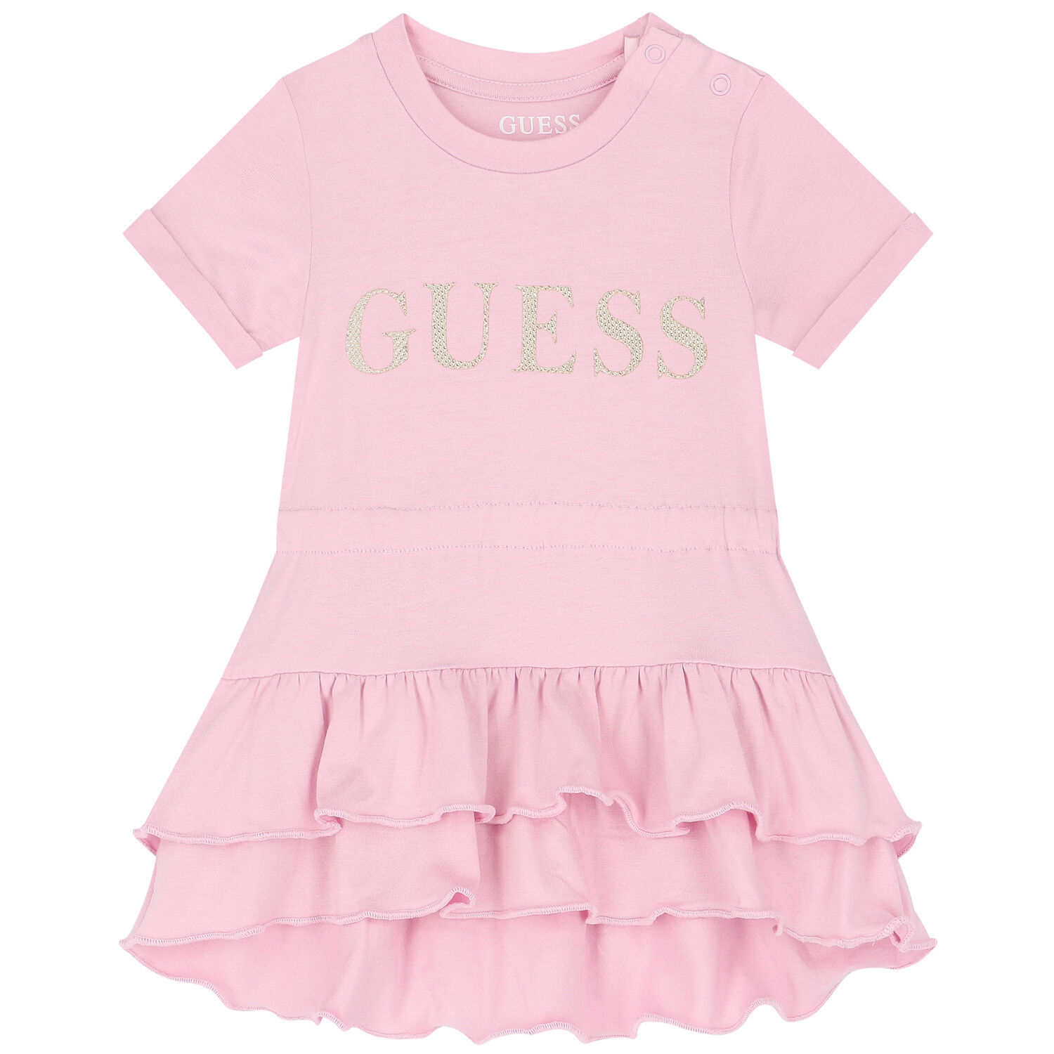 Baby Girls Pink Logo Dress Set, 1, hi-res
