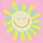 Younger Girls Pink Sun T-Shirt, 2, hi-res