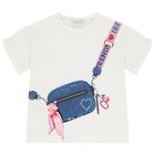 طقم ليجنز من الجينز مزين بقلوب للبنات باللون الابيض والازرق   , 1, hi-res