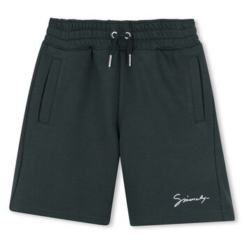 Boys Green Logo Shorts