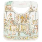 Ivory & Green Carousel Baby Bib, 3, hi-res