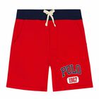 Boys Red Logo Shorts, 1, hi-res