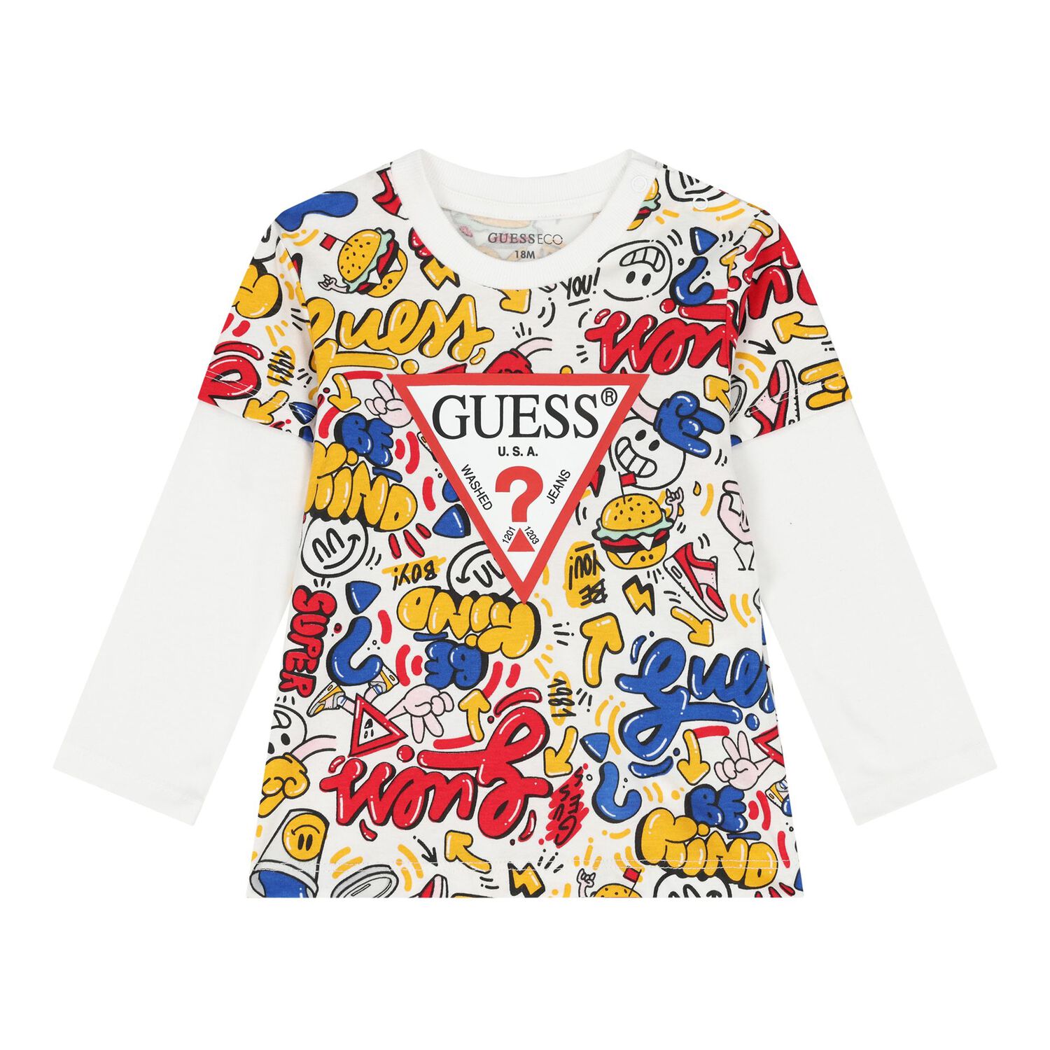 Baby Boys White & Red Logo Tracksuit, 1, hi-res