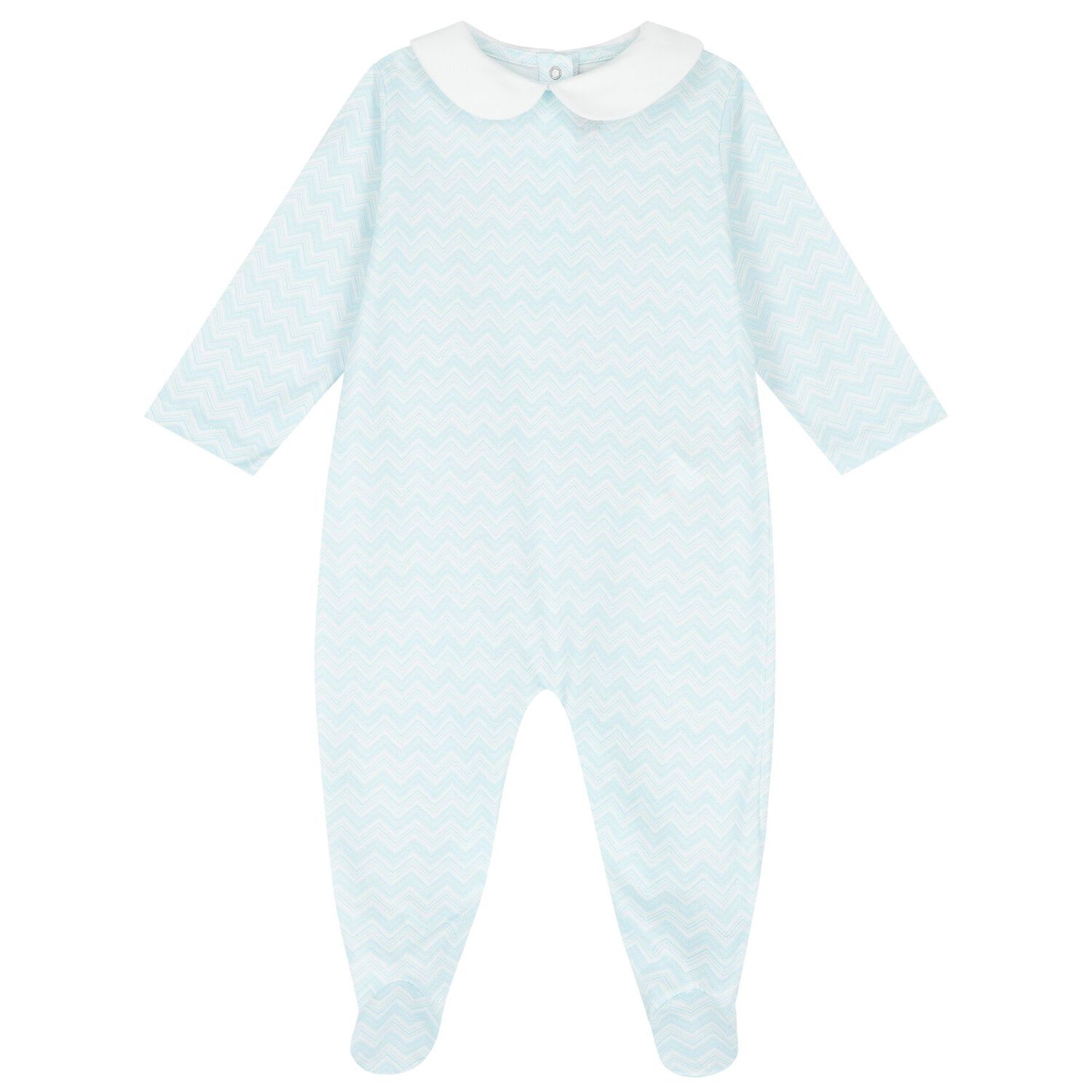 Baby Boys Blue Zig Zag Logo Babygrow Gift Set, 1, hi-res