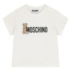 تي شيرت أطفال بشعار تيدي بير باللون الأبيض, 1, hi-res